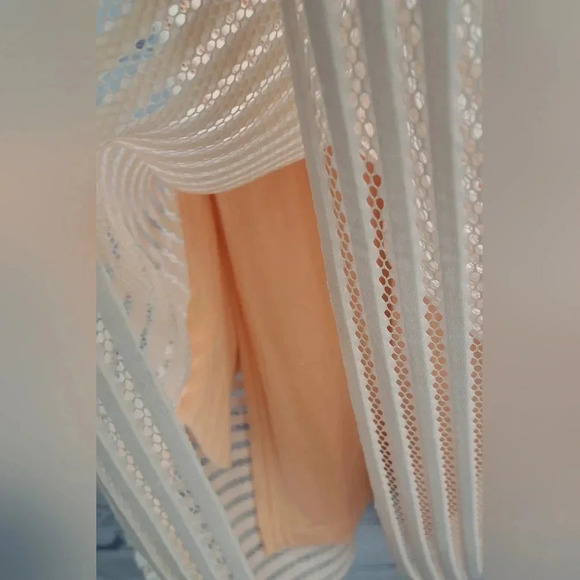 NWT Maje Women's Rayure Structured Puffball Dress Pink Nude Mid Length Size 1 - Picture 10 of 13